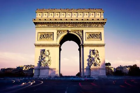 Evening paris Stock Photos