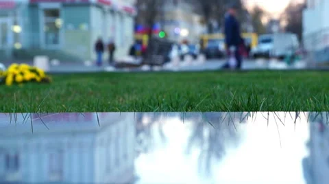 Evening Park in the City Center. Stock Footage 57461653