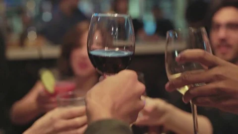 Evening people interactions in bar Stock-Footage 82306616