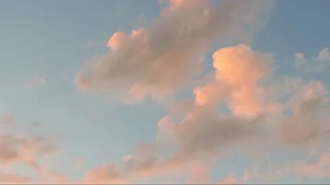 Evening pink clouds Stock Footage 136668168