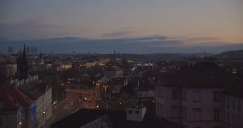 Evening in Prague Stock Footage 143617313