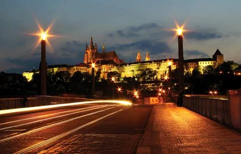 Evening prague. Stock Photos
