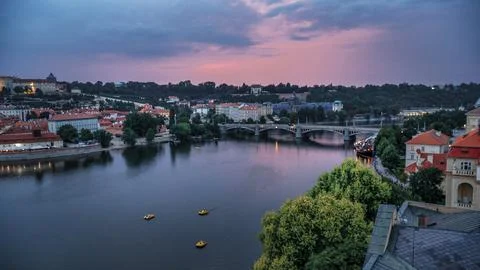Evening in Prague Stock Photos