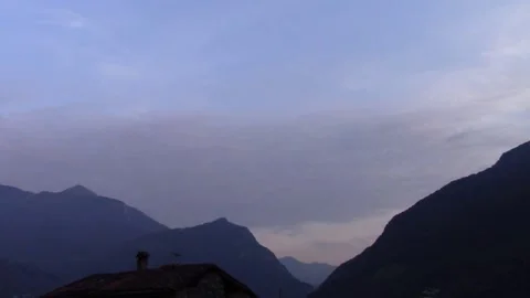 Evening at Primaluna, Valsassina Video stock 141476225