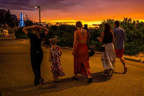 Evening Promenade Stock Photos