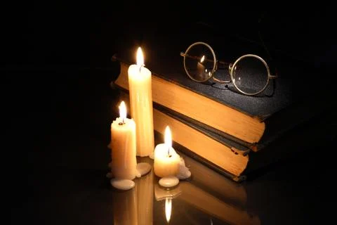 Evening reading Stock-Fotos