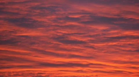 Evening red cloudy sky (timelapse) Stock Footage 12291285