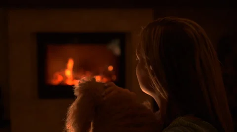 Evening with red curly dog. Stock Footage 57702166