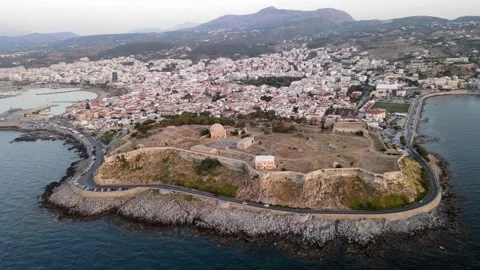 Evening at Rethymno, Crete, Greece Stock Footage 305261247