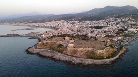 Evening at Rethymno, Crete, Greece Stock Footage 305261383