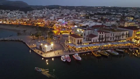 Evening at Rethymno, Crete, Greece Stock Footage 305261420