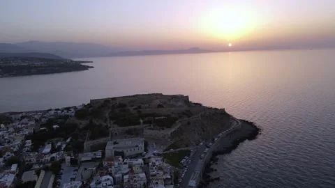 Evening at Rethymno, Crete, Greece Stock Footage 305263699
