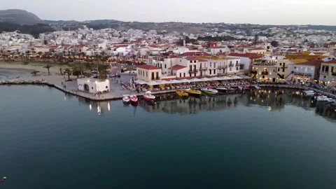 Evening at Rethymno, Crete, Greece Stock Footage 305263754