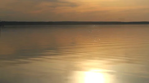 Evening on a river Stock Footage 57466262