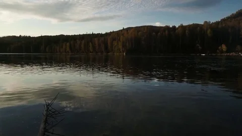 Evening on the river Video stock 81663524