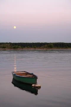 Evening On River Stock Photos