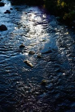 Evening River Reflection Foto stock