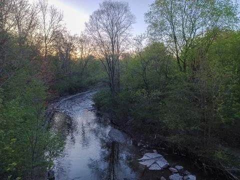 Evening River in Toronto Stock Photos