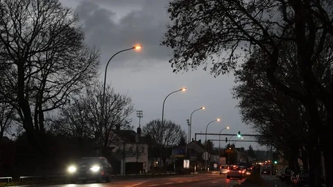 Evening road Stock Footage 82938800