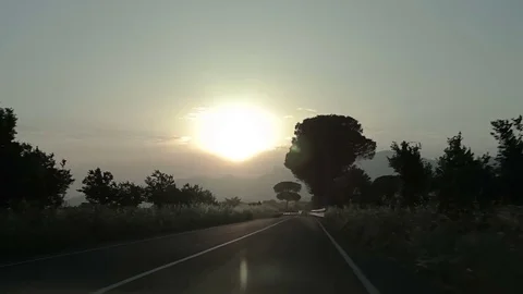 Evening road of Italy Stock Footage 74470549