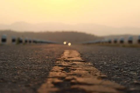 Evening road Stock Photos