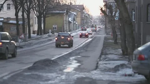 Evening road traffic Stock Footage 22341567