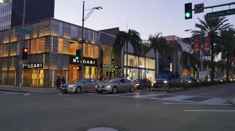 Rodeo Drive Night Timelapse | Stock Video | Pond5