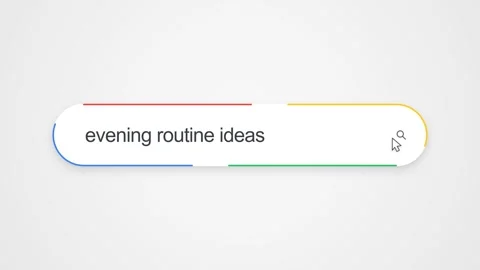 Evening Routine Ideas On Web Browser Search Bar 動画素材 338395528