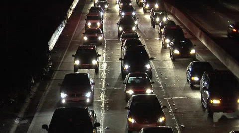 Evening Rush Hour on 11 Freeway Vídeos de archivo 38617676