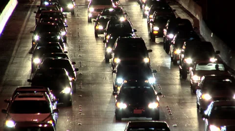 Evening Rush Hour on 11 Freeway Stock Footage 38617702