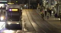 Evening rush hour in big city, commuters travel by public transport after work HD Footage