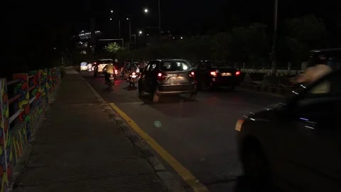 Evening-rush-hour-traffic-India- Stock Footage 143551161