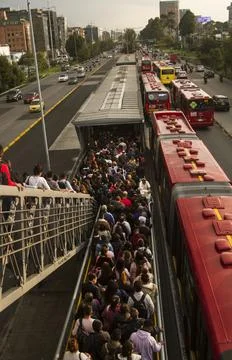 Evening rush hour traffic Stock Photos