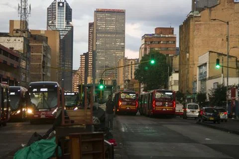 Evening rush hour traffic Stock Photos