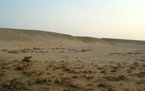 Evening scene in desert Stock Photos