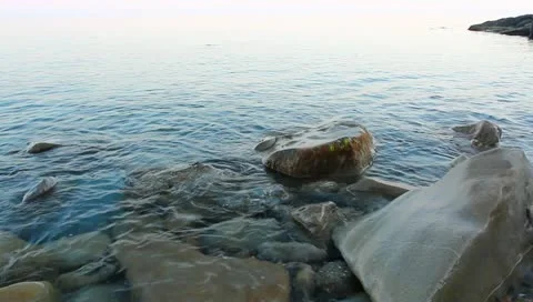 Evening sea coast Stock Footage 10953810