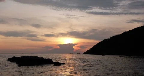 The evening sea Stock Footage 118366555