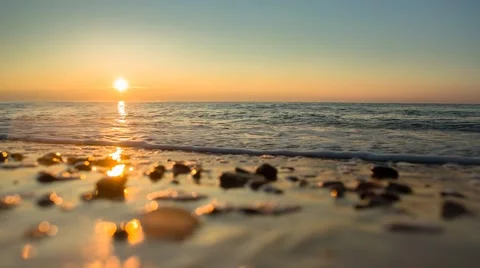 Evening Sea Sunset Stock Footage 67463732