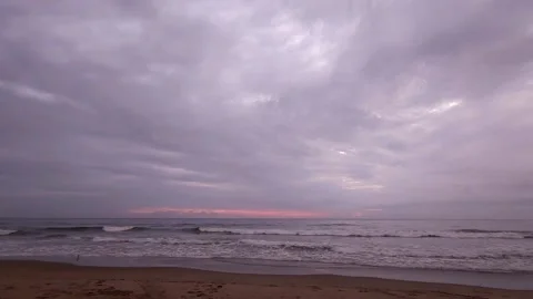 Evening Seascape on a Cloudy Day Stock Footage 237077524