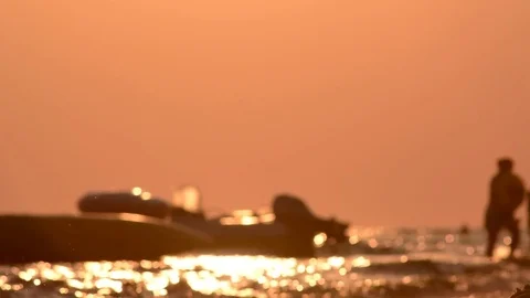 Evening seashore Stock Footage 74844823