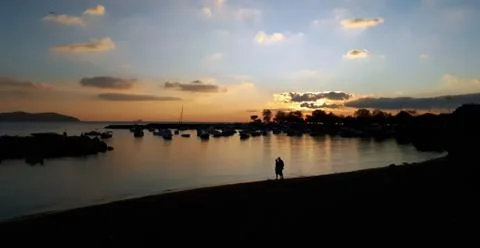 Evening at the seaside Stock Photos