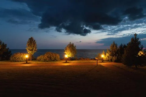 Evening on the seaside Stock Photos