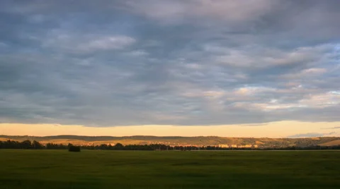 Evening, shadows in a wheat field. Stock Footage 62513888