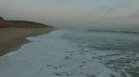 Evening shore low, fast fly-by Video stock 64366222