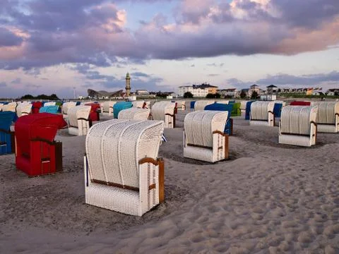 Evening on shore Stock Photos