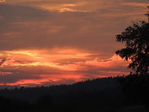 Evening in Siberia Stock Photos