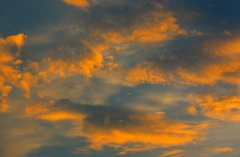 Evening sky after sunset Stock Photos