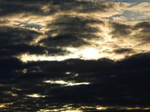 Evening sky after a thunderstorm Stock Photos