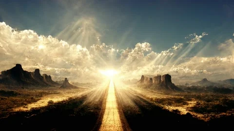 Evening Sky and Clouds, Animation Loop Stock Footage 208102396