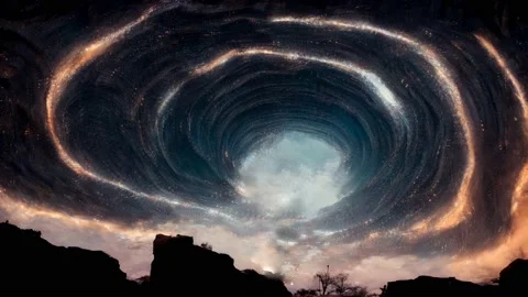 Evening Sky and Clouds, Animation Loop Stock Footage 214001839